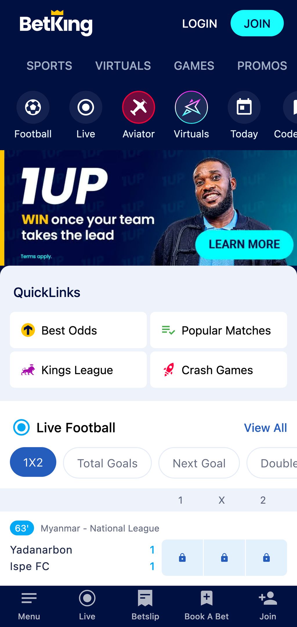 BetKing Nigeria website