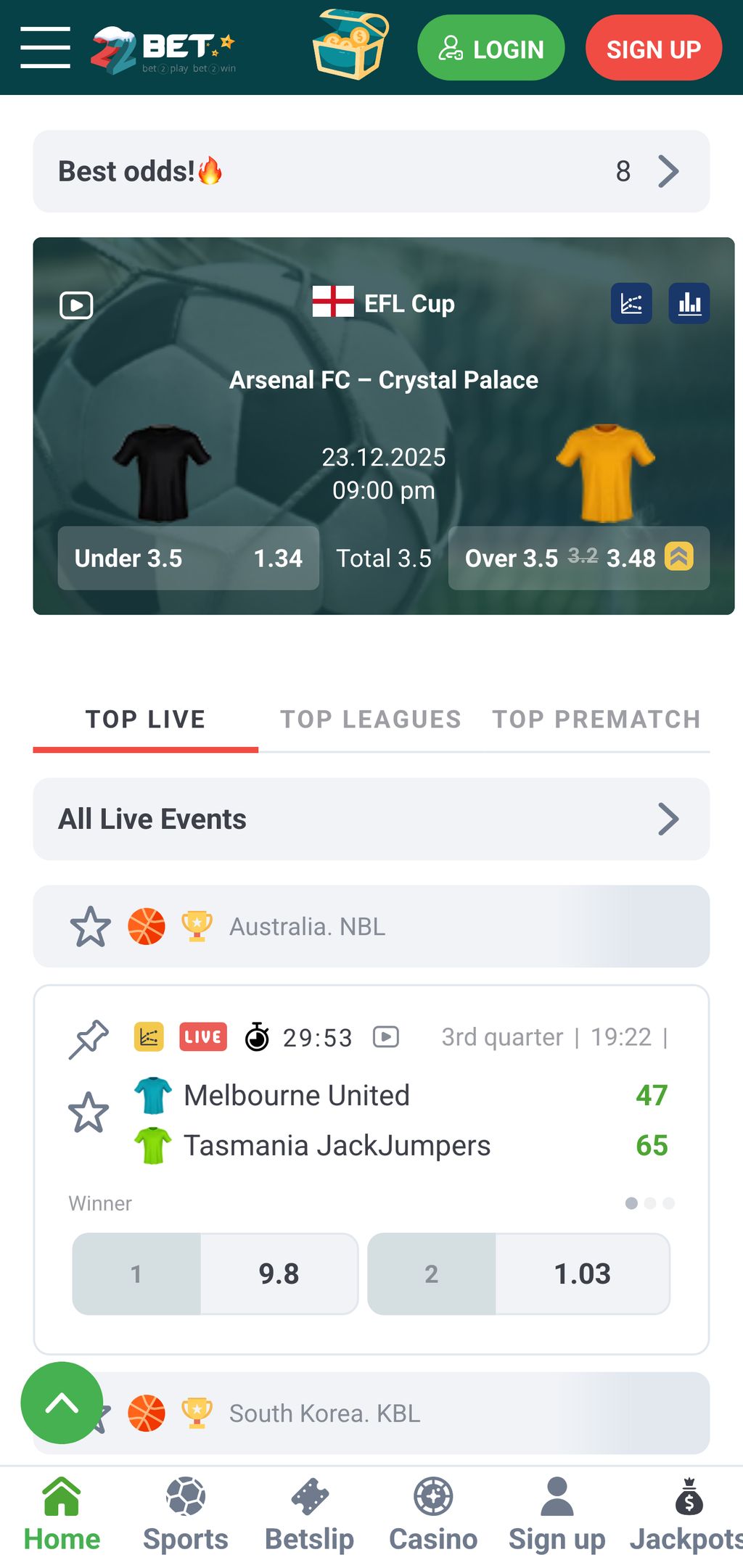 22bet Nigeria website