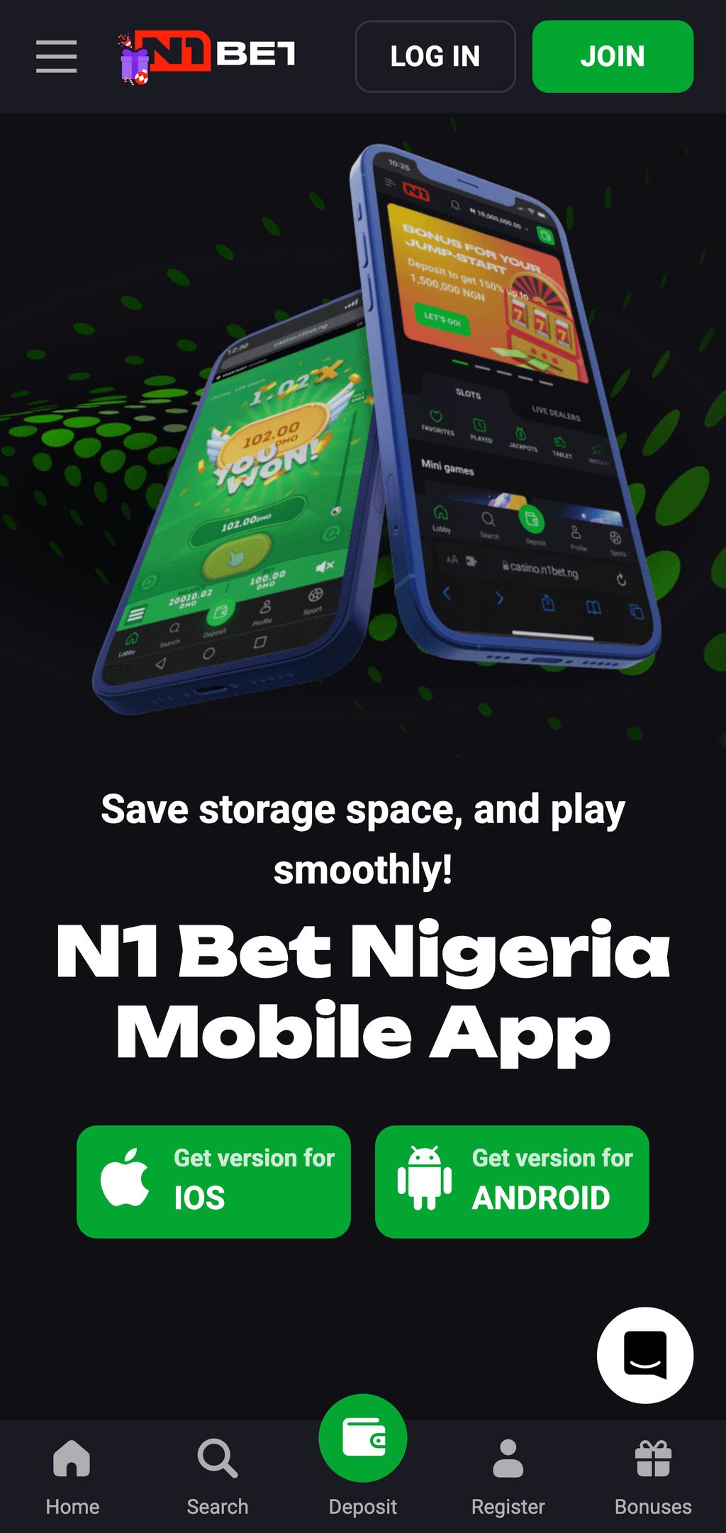 N1Bet Nigeria mobile app
